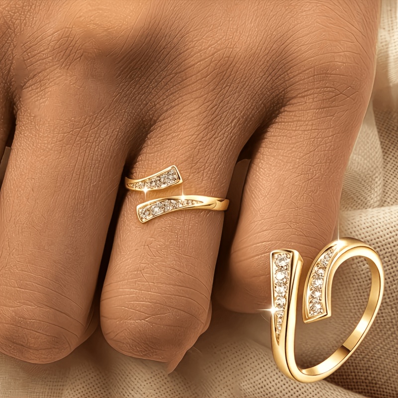 Geometric Line Band Ring for Women, Fashionable Design